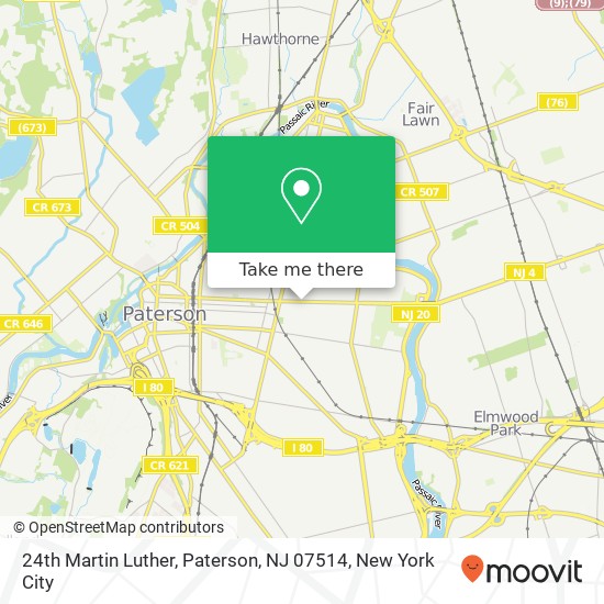 Mapa de 24th Martin Luther, Paterson, NJ 07514
