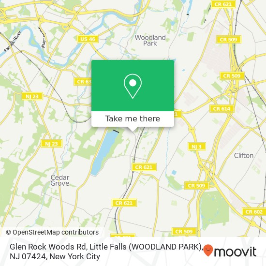 Glen Rock Woods Rd, Little Falls (WOODLAND PARK), NJ 07424 map