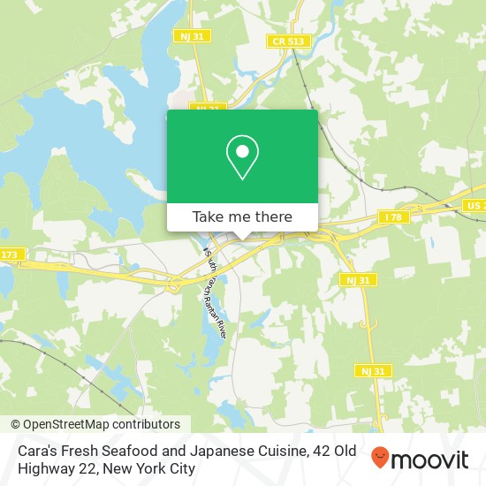 Cara's Fresh Seafood and Japanese Cuisine, 42 Old Highway 22 map