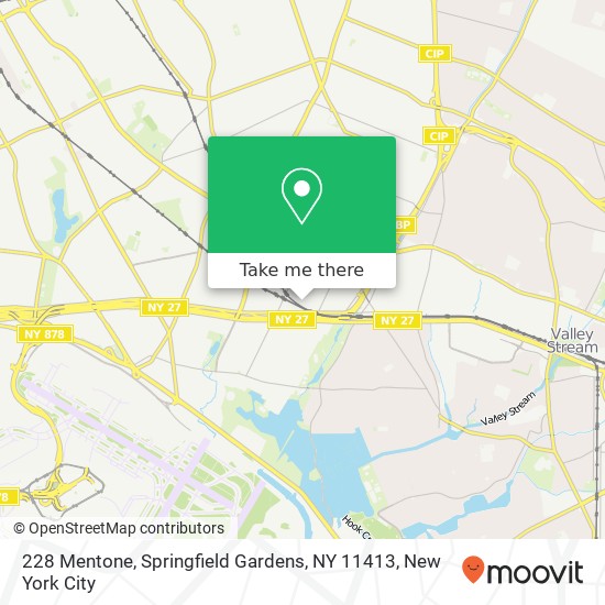Mapa de 228 Mentone, Springfield Gardens, NY 11413