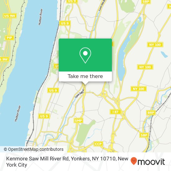 Kenmore Saw Mill River Rd, Yonkers, NY 10710 map