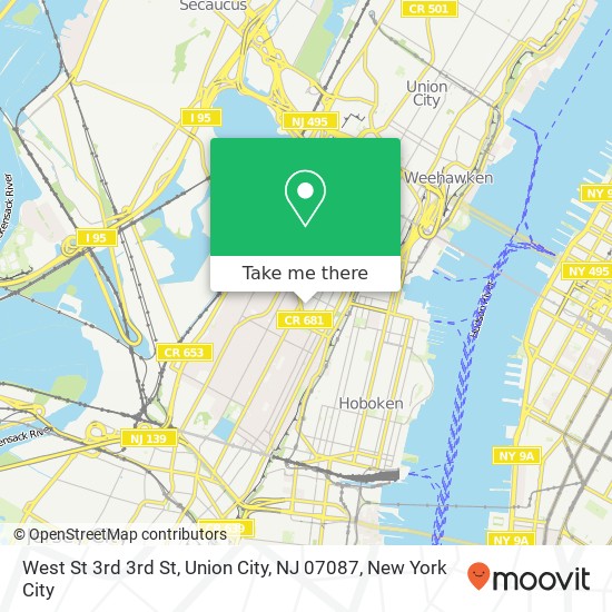 West St 3rd 3rd St, Union City, NJ 07087 map