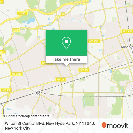Wilton St Central Blvd, New Hyde Park, NY 11040 map