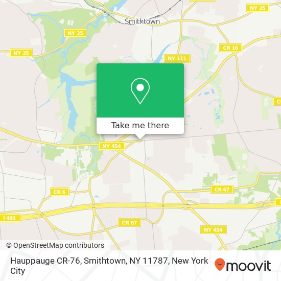 Mapa de Hauppauge CR-76, Smithtown, NY 11787