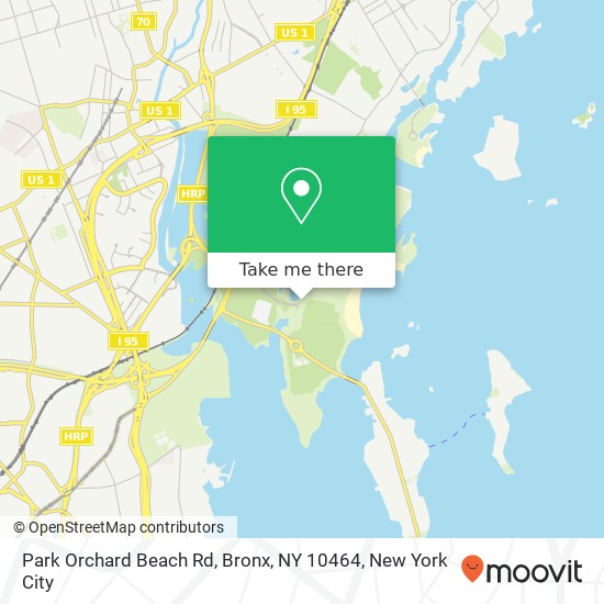 Park Orchard Beach Rd, Bronx, NY 10464 map