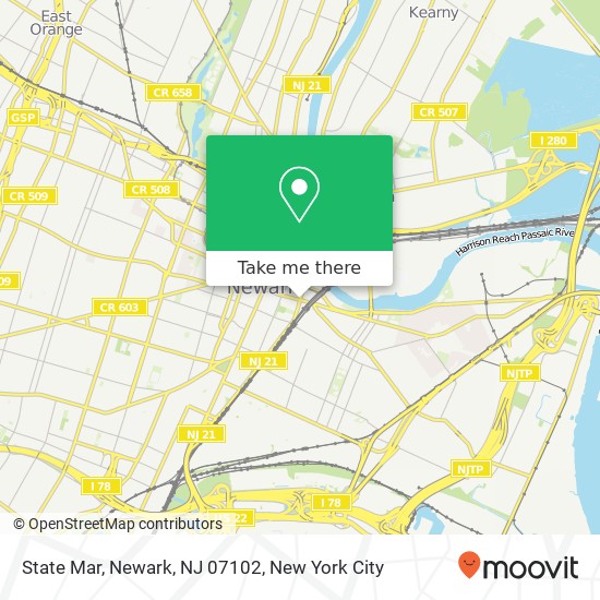 Mapa de State Mar, Newark, NJ 07102