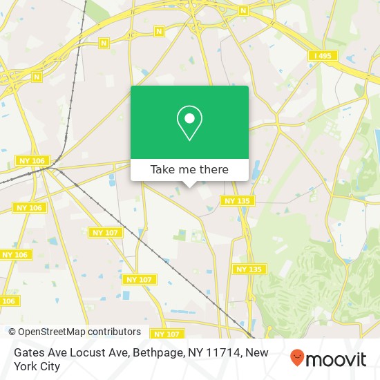 Mapa de Gates Ave Locust Ave, Bethpage, NY 11714