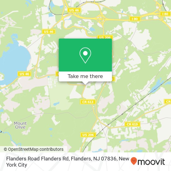 Mapa de Flanders Road Flanders Rd, Flanders, NJ 07836