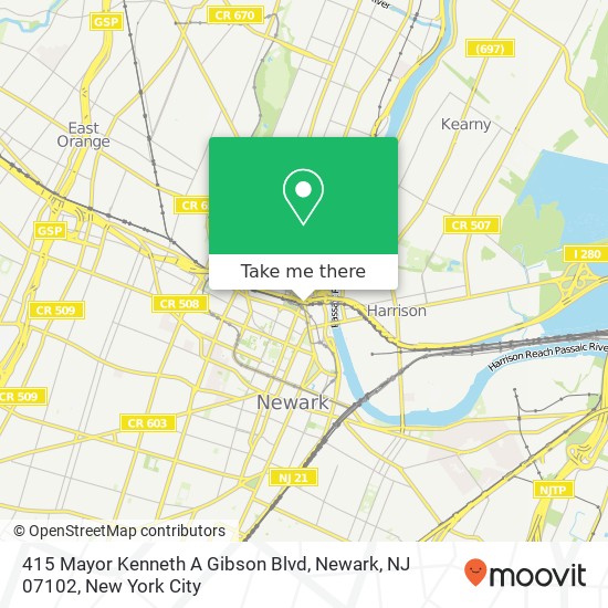 415 Mayor Kenneth A Gibson Blvd, Newark, NJ 07102 map