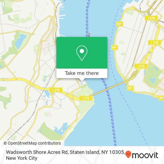 Mapa de Wadsworth Shore Acres Rd, Staten Island, NY 10305