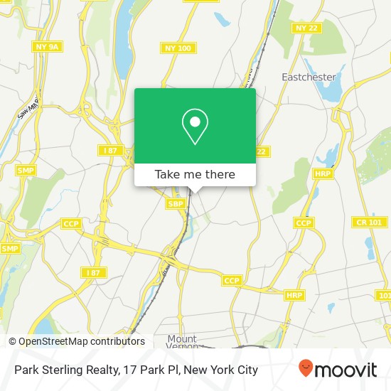 Mapa de Park Sterling Realty, 17 Park Pl