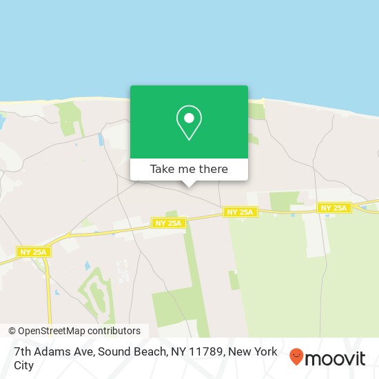 7th Adams Ave, Sound Beach, NY 11789 map