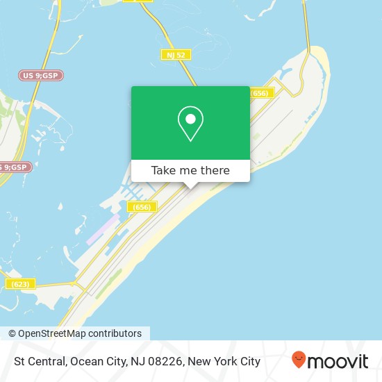 Mapa de St Central, Ocean City, NJ 08226