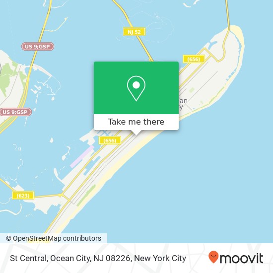 Mapa de St Central, Ocean City, NJ 08226