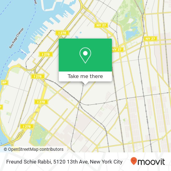 Mapa de Freund Schie Rabbi, 5120 13th Ave