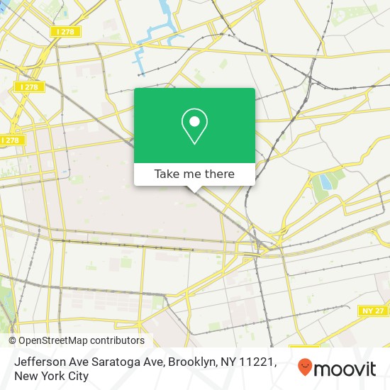 Jefferson Ave Saratoga Ave, Brooklyn, NY 11221 map