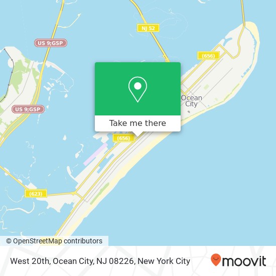 West 20th, Ocean City, NJ 08226 map