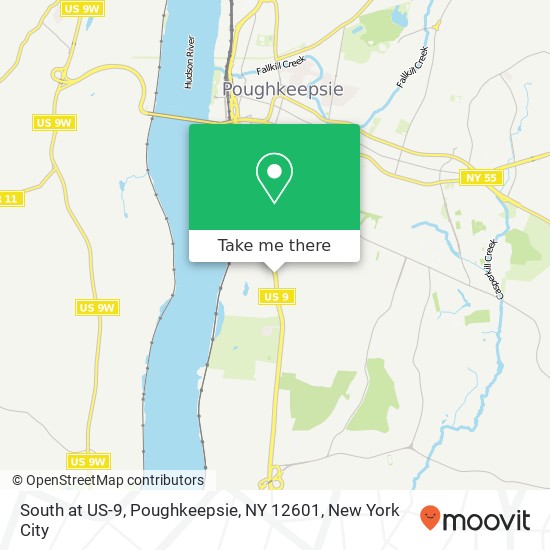 Mapa de South at US-9, Poughkeepsie, NY 12601