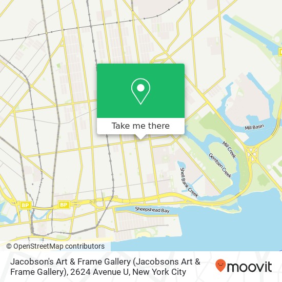 Mapa de Jacobson's Art & Frame Gallery (Jacobsons Art & Frame Gallery), 2624 Avenue U