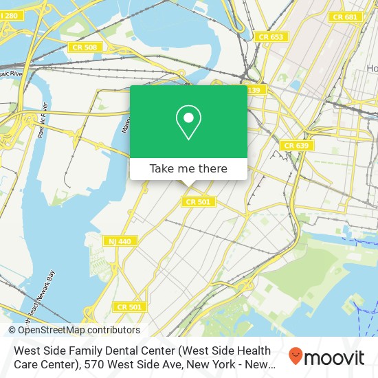 Mapa de West Side Family Dental Center (West Side Health Care Center), 570 West Side Ave