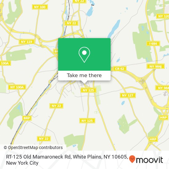 RT-125 Old Mamaroneck Rd, White Plains, NY 10605 map