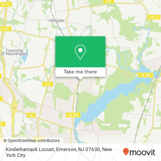 Mapa de Kinderkamack Locust, Emerson, NJ 07630