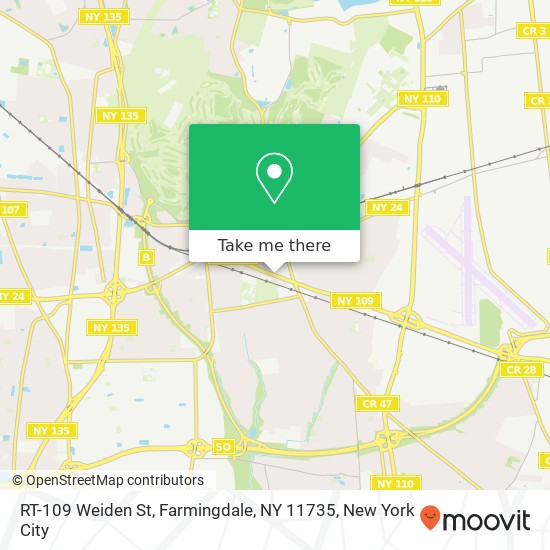 Mapa de RT-109 Weiden St, Farmingdale, NY 11735