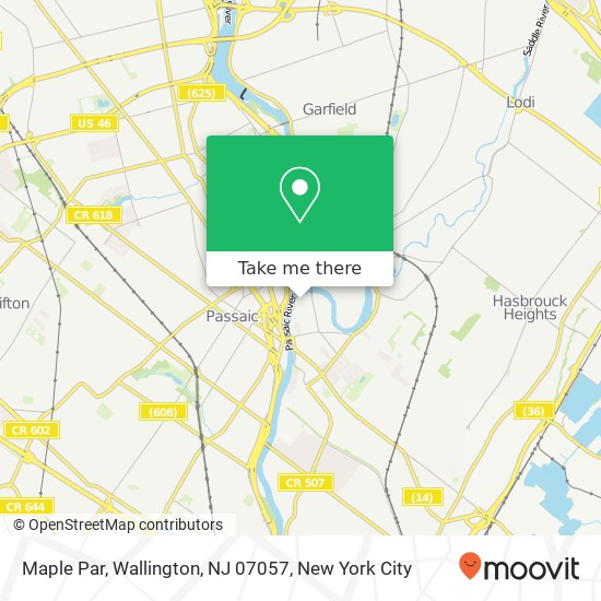 Mapa de Maple Par, Wallington, NJ 07057
