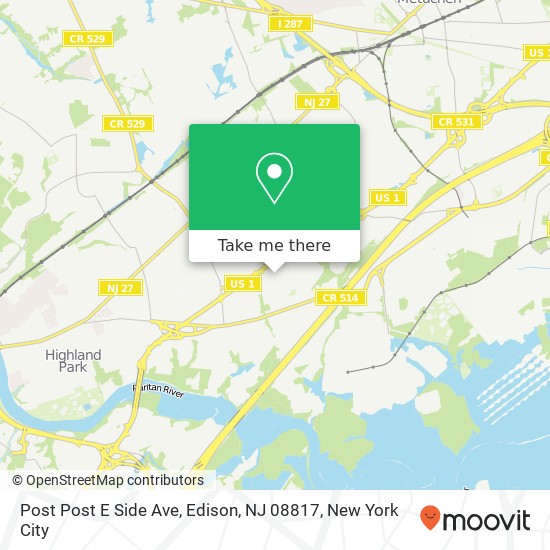 Post Post E Side Ave, Edison, NJ 08817 map