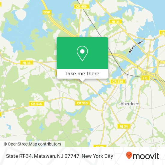 Mapa de State RT-34, Matawan, NJ 07747