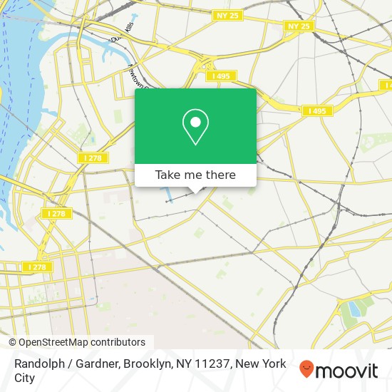 Mapa de Randolph / Gardner, Brooklyn, NY 11237