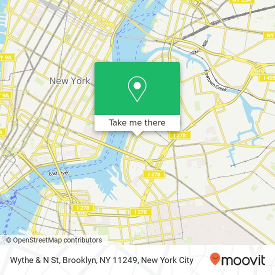 Mapa de Wythe & N St, Brooklyn, NY 11249