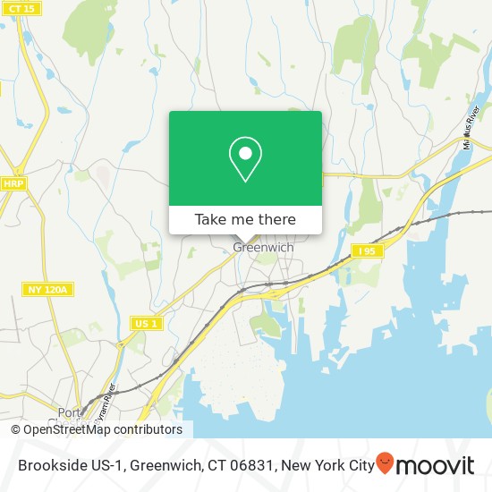 Brookside US-1, Greenwich, CT 06831 map