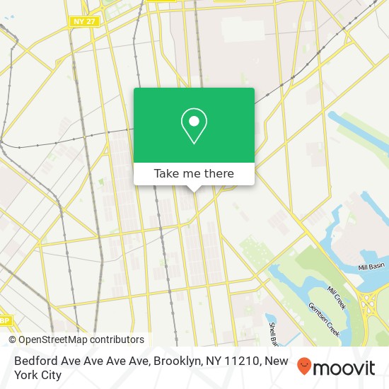 Mapa de Bedford Ave Ave Ave Ave, Brooklyn, NY 11210