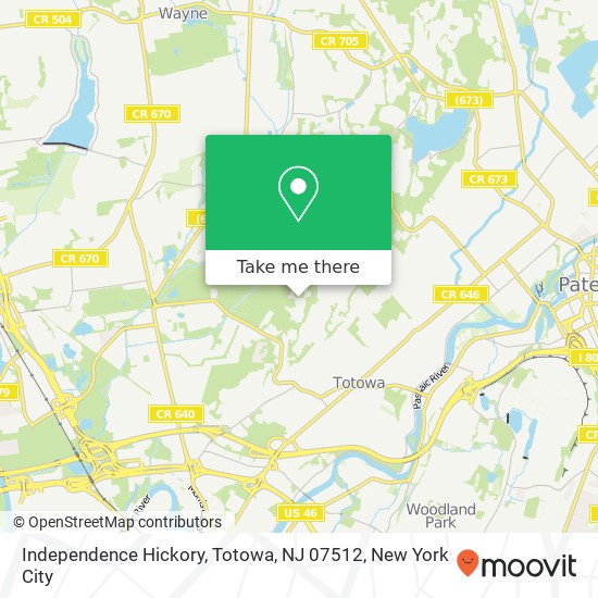 Independence Hickory, Totowa, NJ 07512 map