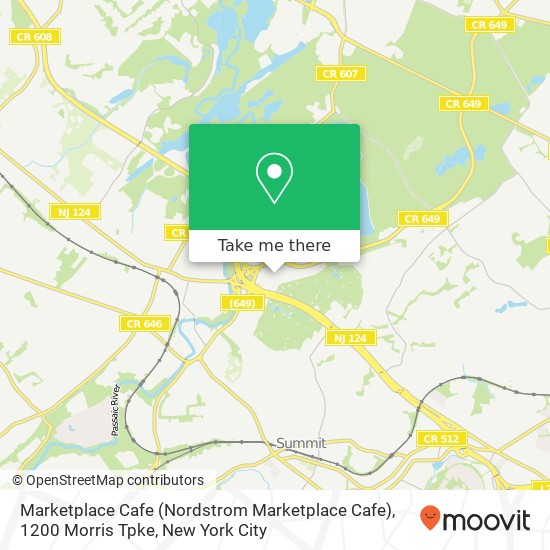 Mapa de Marketplace Cafe (Nordstrom Marketplace Cafe), 1200 Morris Tpke