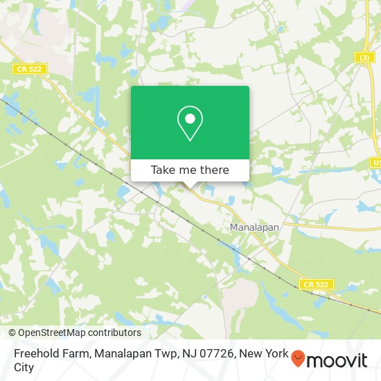 Freehold Farm, Manalapan Twp, NJ 07726 map