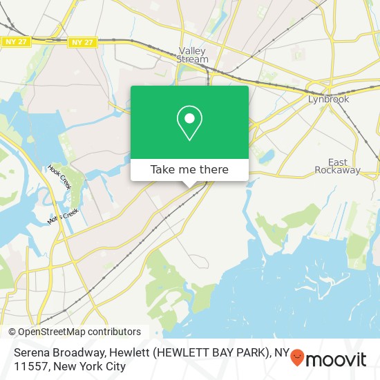 Mapa de Serena Broadway, Hewlett (HEWLETT BAY PARK), NY 11557