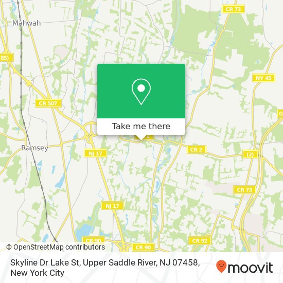 Skyline Dr Lake St, Upper Saddle River, NJ 07458 map