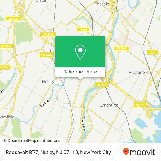 Roosevelt RT-7, Nutley, NJ 07110 map