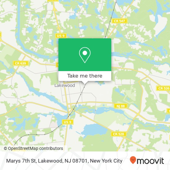 Mapa de Marys 7th St, Lakewood, NJ 08701