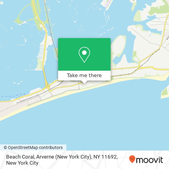 Mapa de Beach Coral, Arverne (New York City), NY 11692