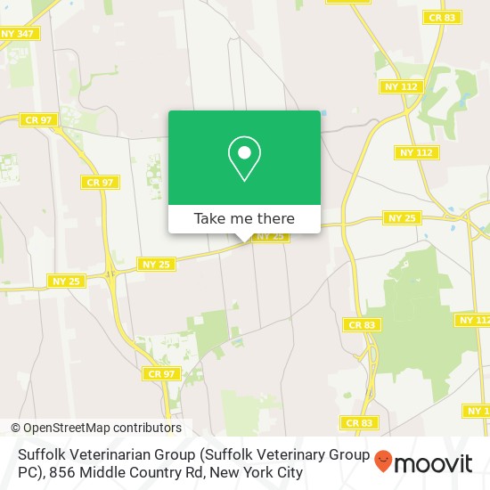 Suffolk Veterinarian Group (Suffolk Veterinary Group PC), 856 Middle Country Rd map