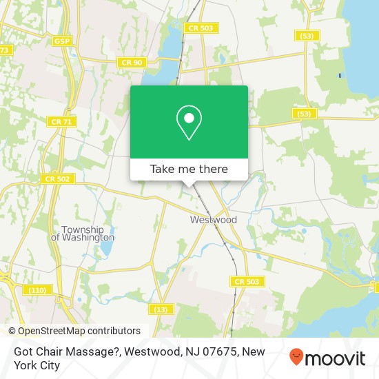 Mapa de Got Chair Massage?, Westwood, NJ 07675