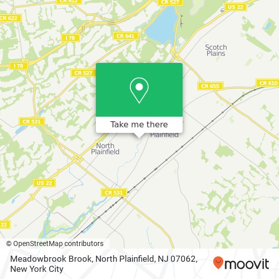 Meadowbrook Brook, North Plainfield, NJ 07062 map