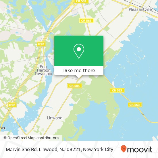 Mapa de Marvin Sho Rd, Linwood, NJ 08221