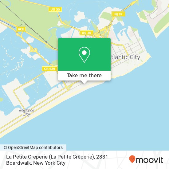 Mapa de La Petite Creperie (La Petite Crêperie), 2831 Boardwalk
