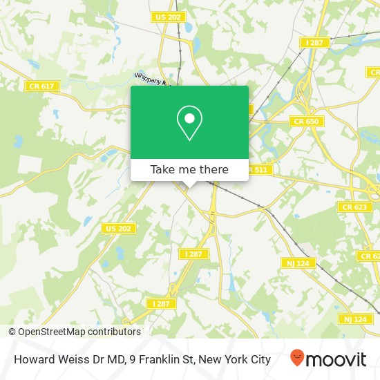 Mapa de Howard Weiss Dr MD, 9 Franklin St