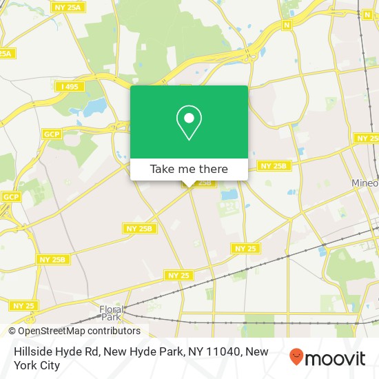 Hillside Hyde Rd, New Hyde Park, NY 11040 map