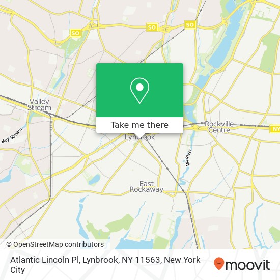 Mapa de Atlantic Lincoln Pl, Lynbrook, NY 11563